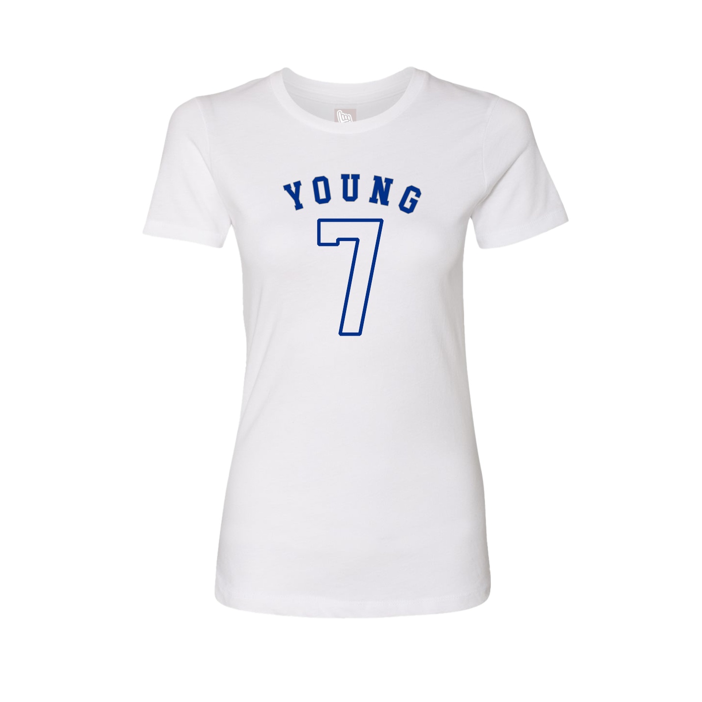 Fitted Women's Tee — Shirsey Arch in White