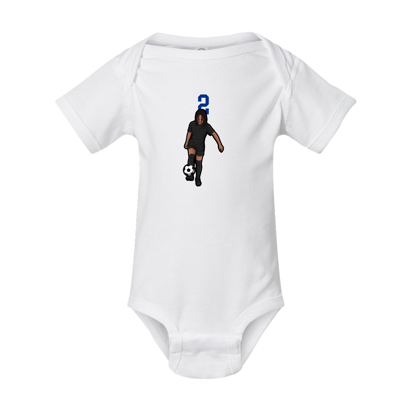 Baby Onesie — Number Top in White