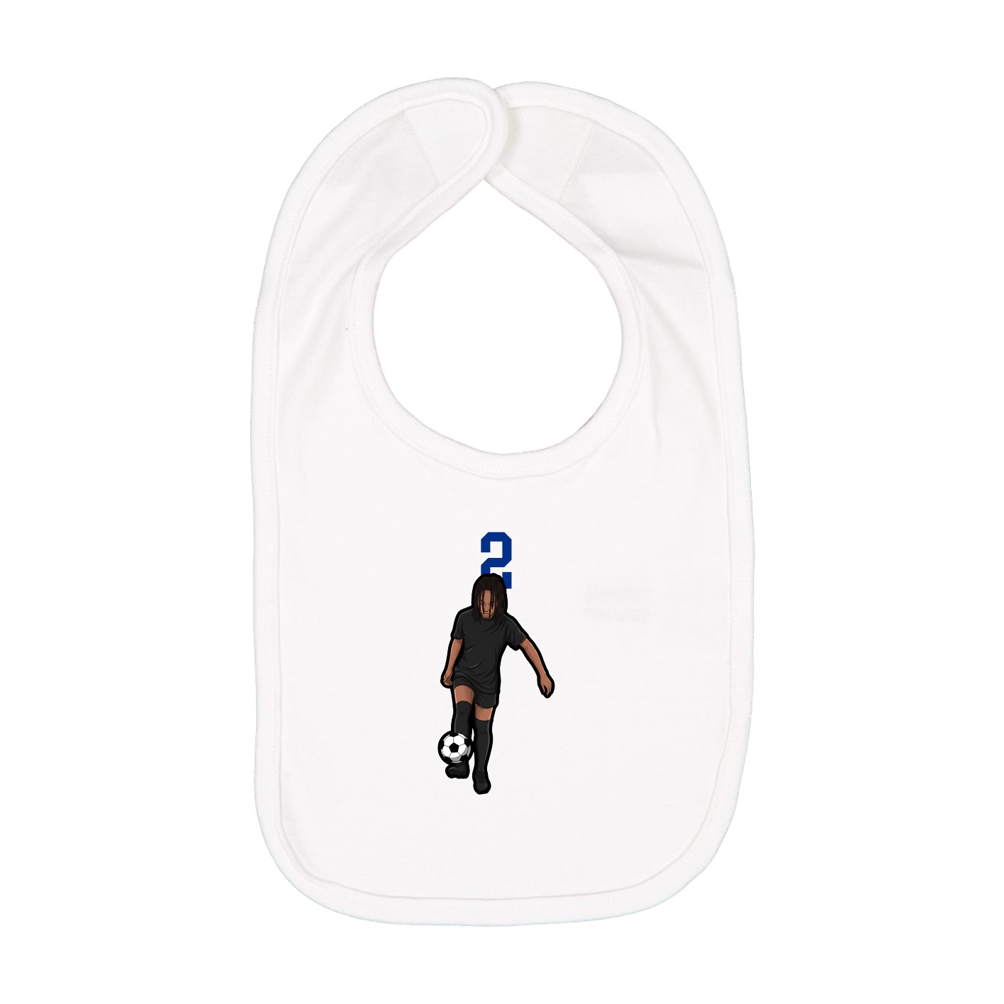 Infant Bib — Number Top in White