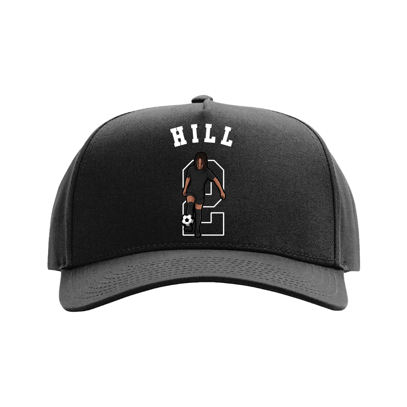 Full Fabric Five-Panel Champ Cap — Shirsey Arch in Black