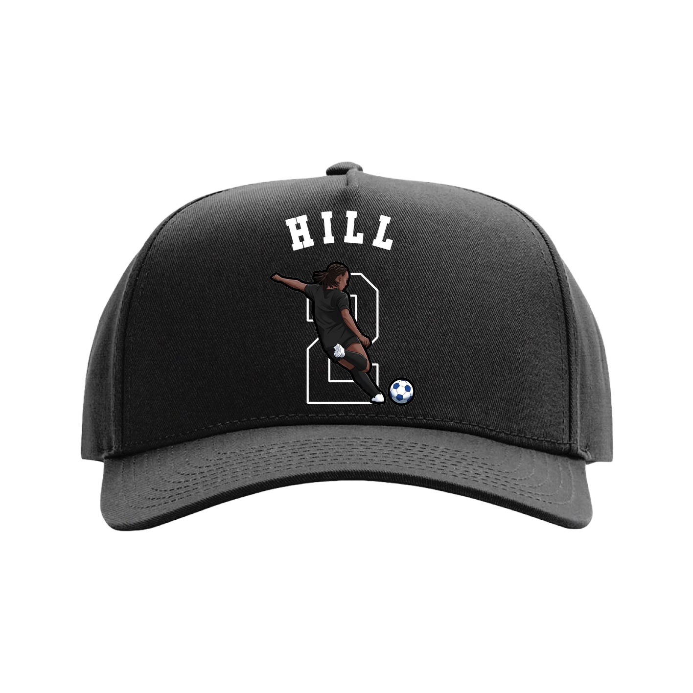 Full Fabric Five-Panel Champ Cap — Shirsey Arch in Black