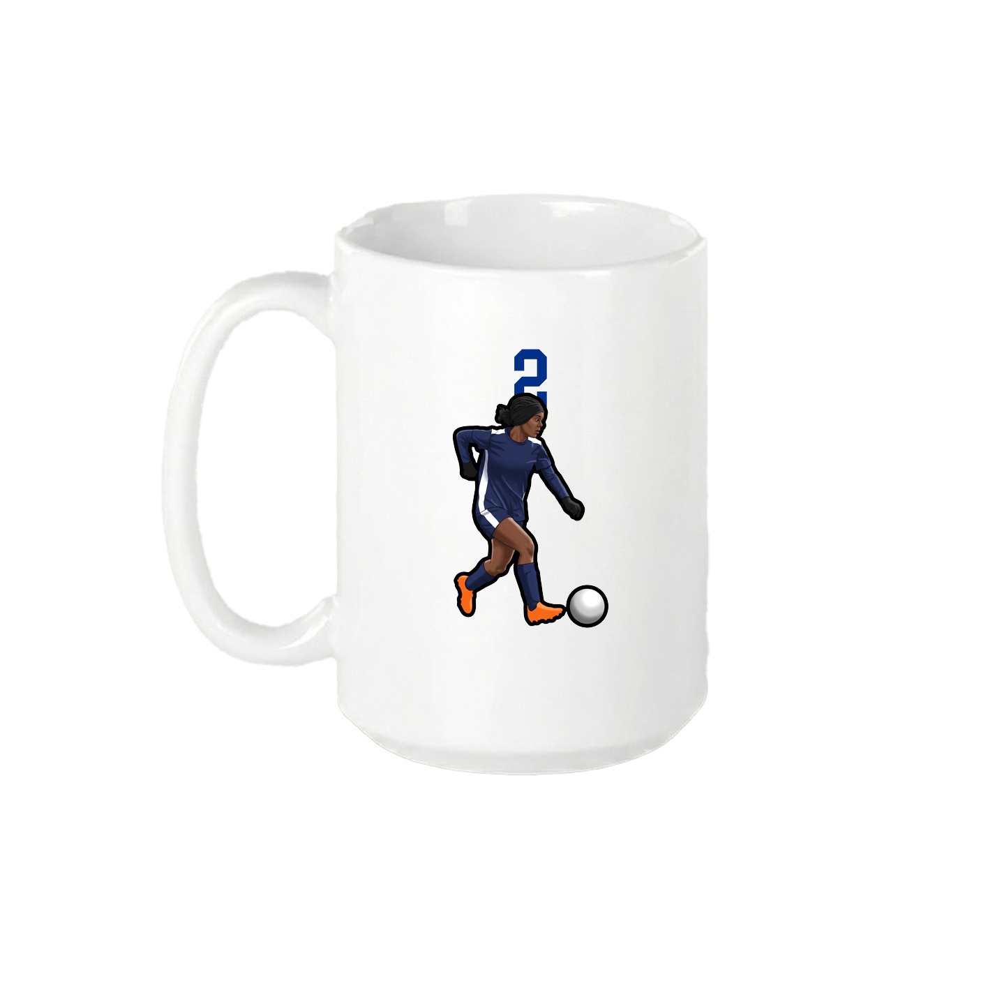 15oz Coffee Mug — Number Top in White