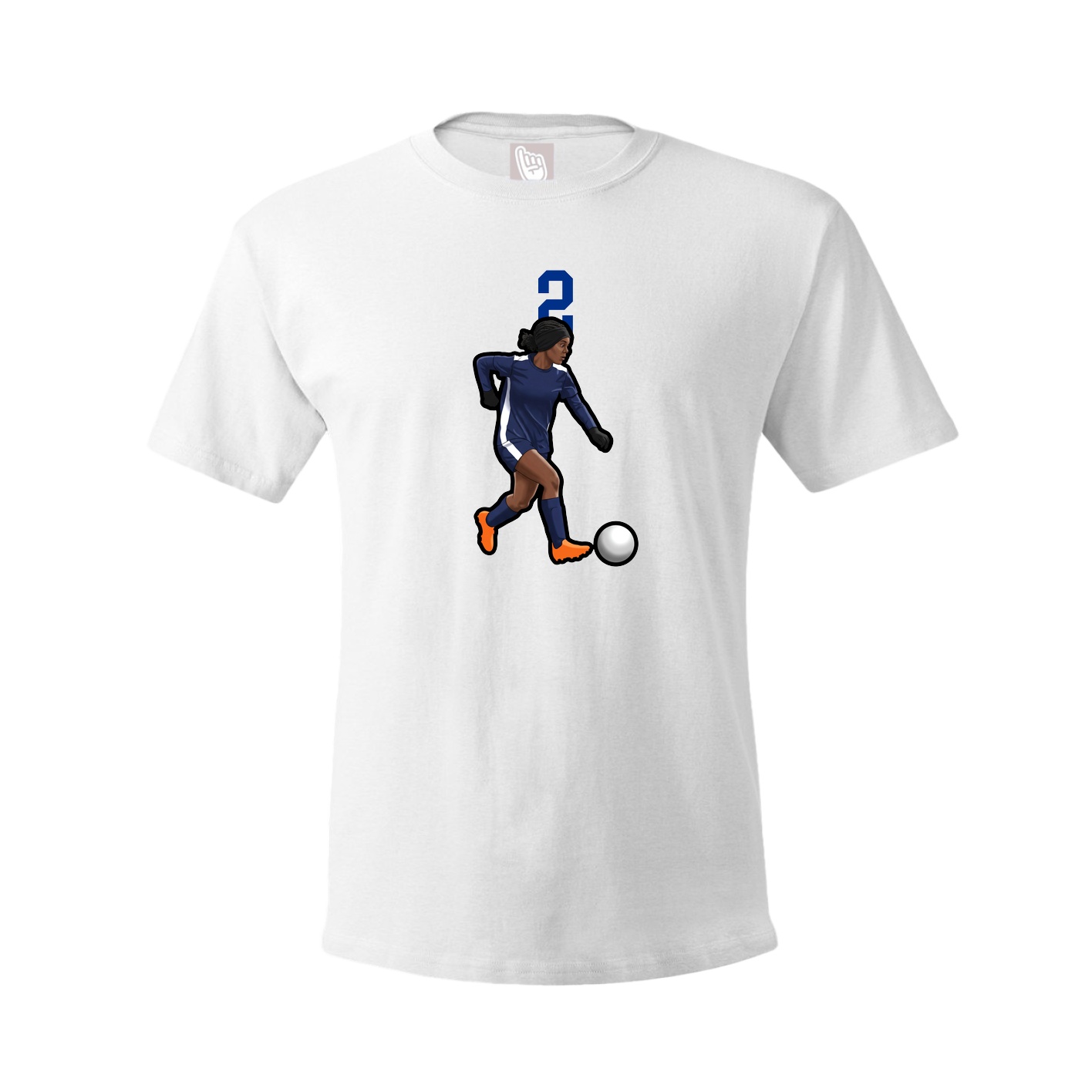 Youth Tee — Number Top in White