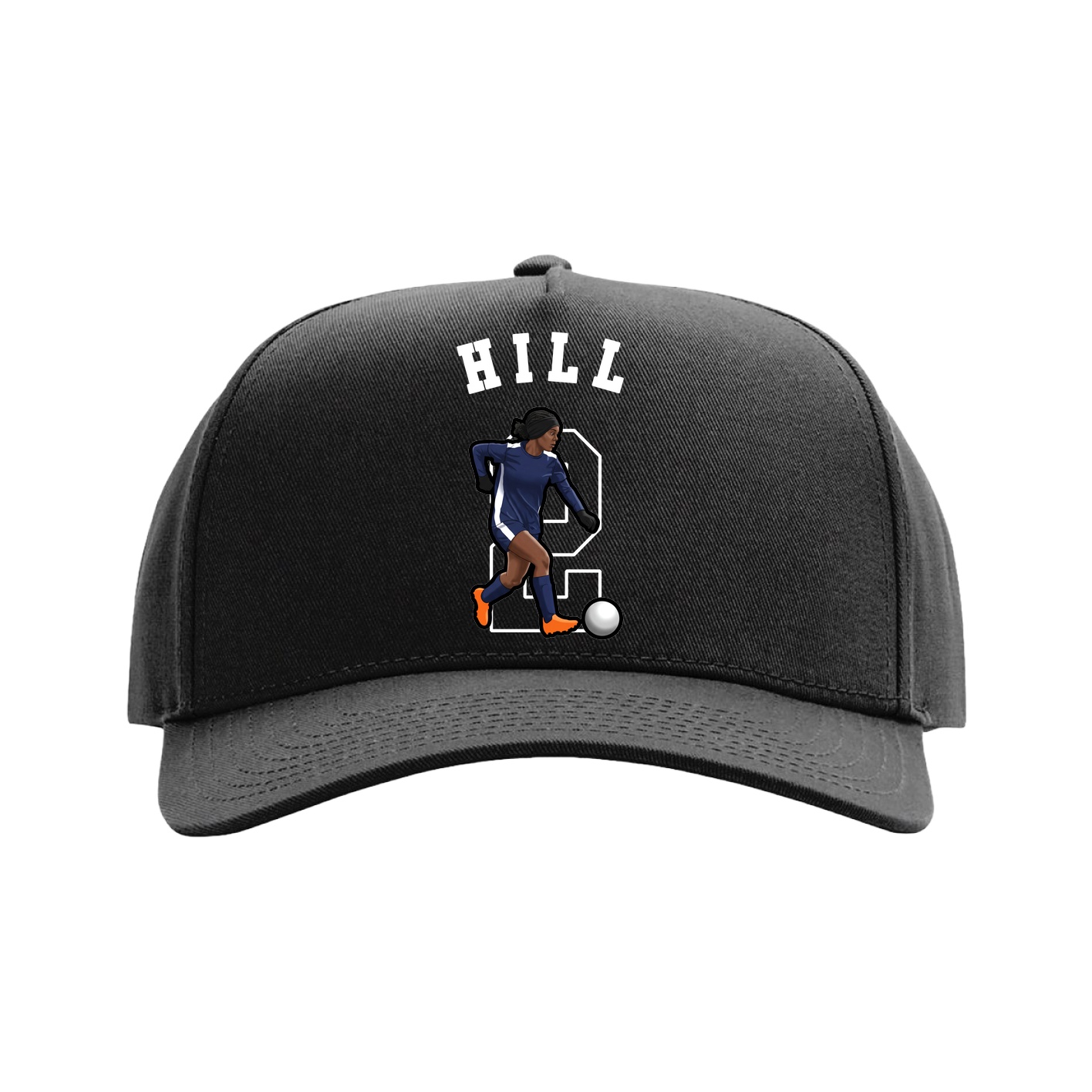 Full Fabric Five-Panel Champ Cap — Shirsey Arch in Black