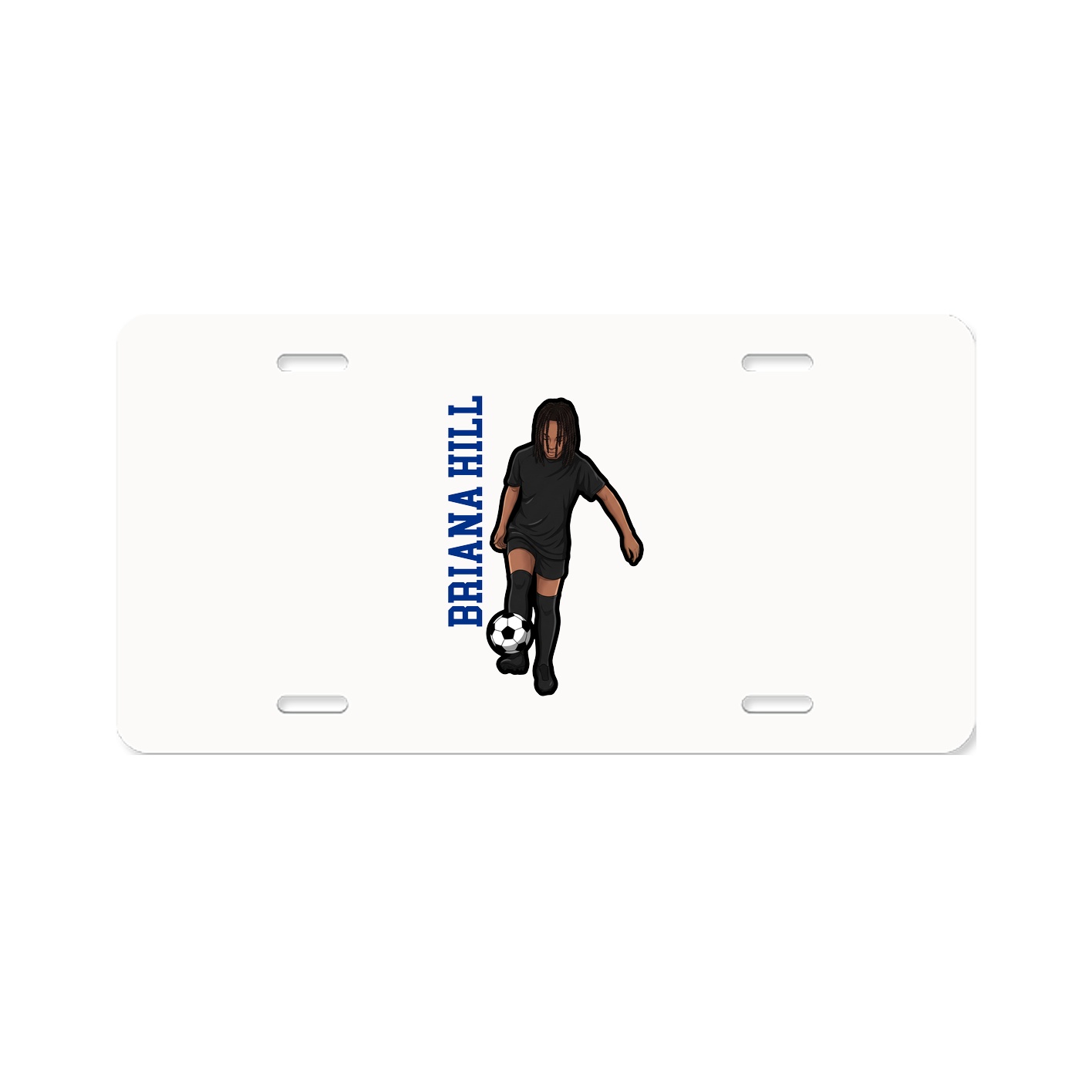 License Plate — Name Vertical in Classic