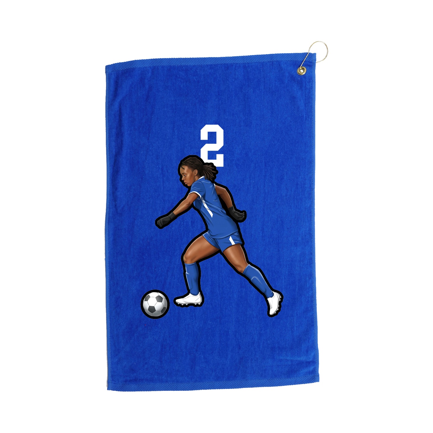 Golf Towel — Number Top in Royal