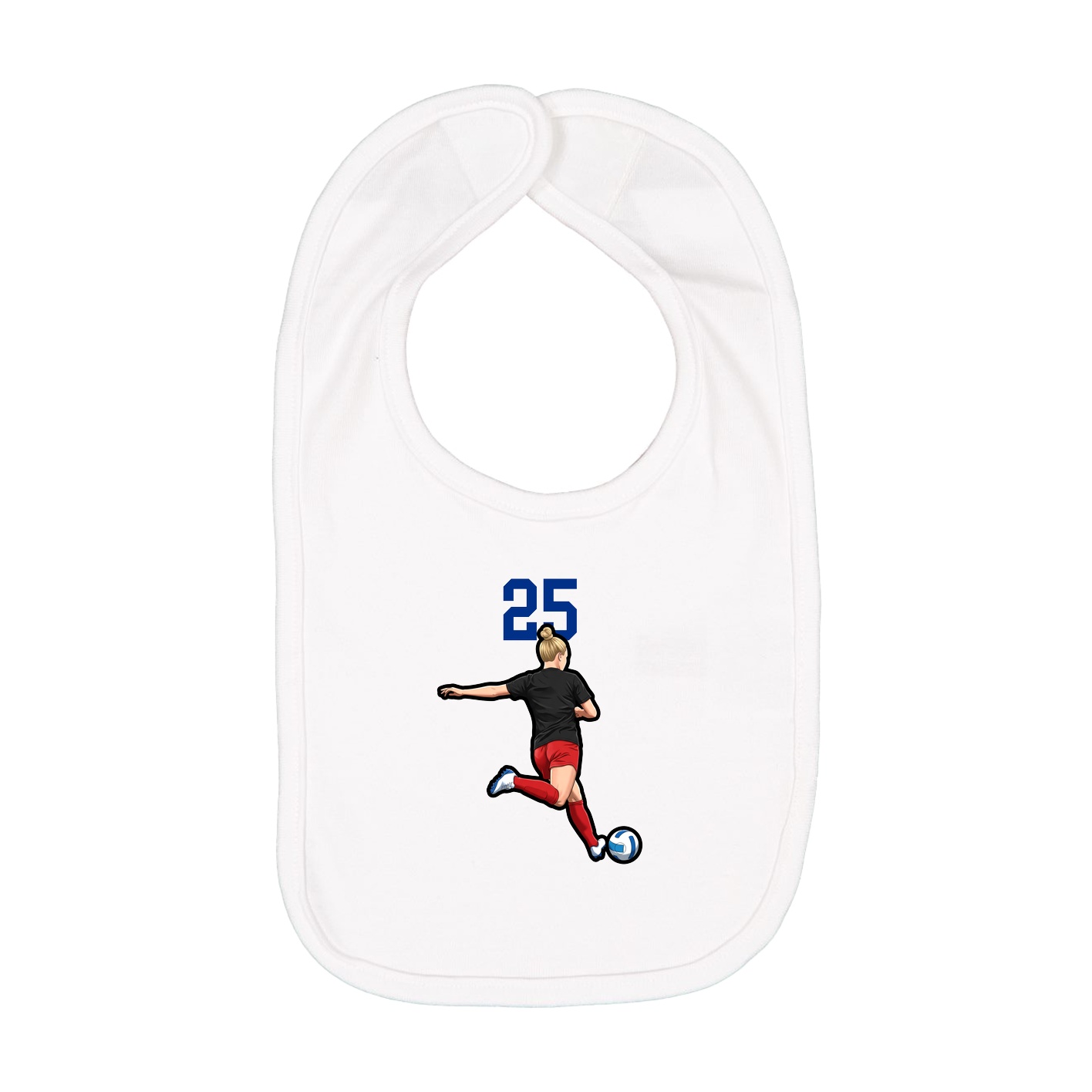 Infant Bib — Number Top in White