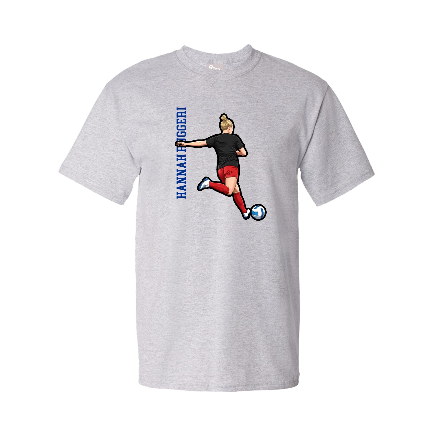 Tee — Name Vertical in Grey