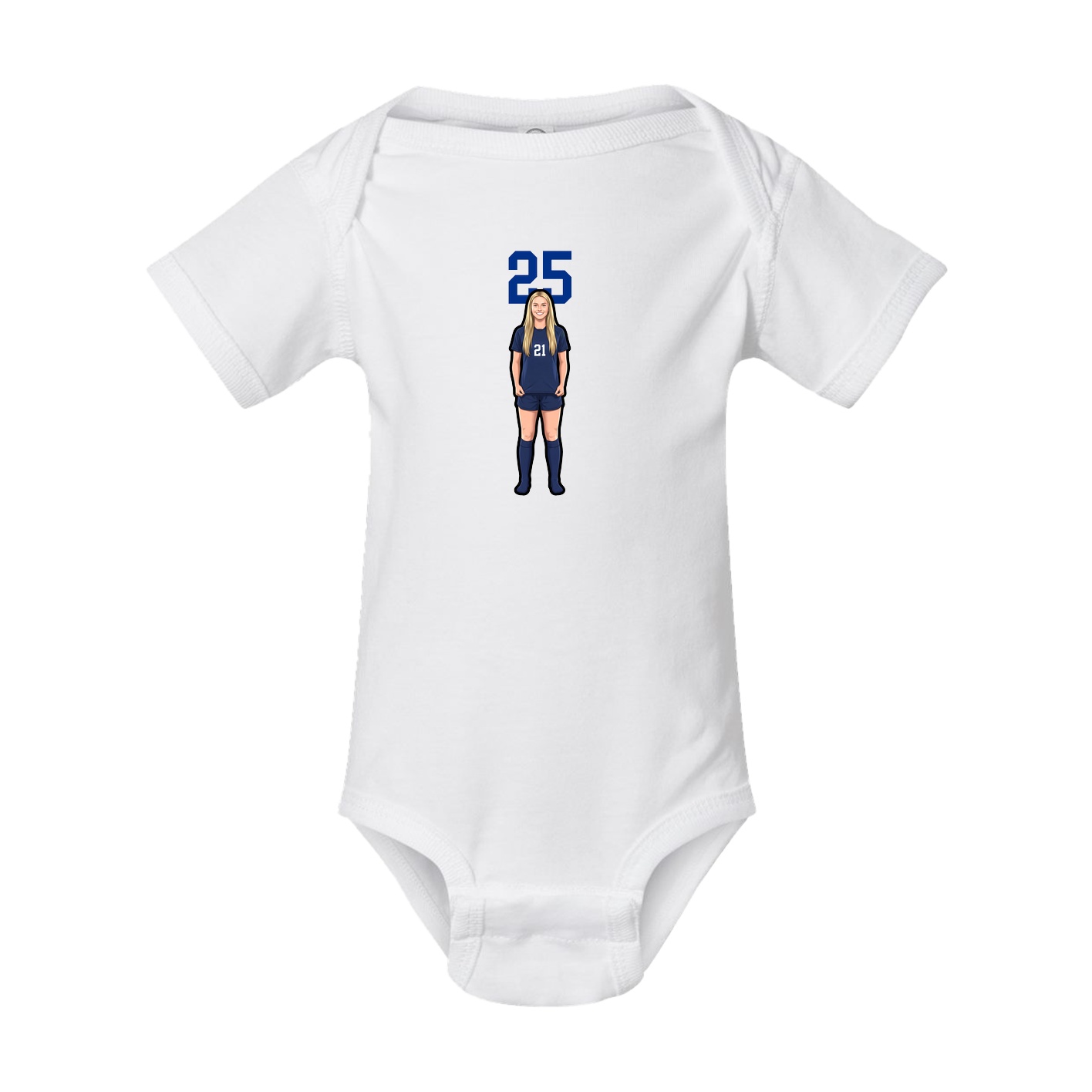 Baby Onesie — Number Top in White