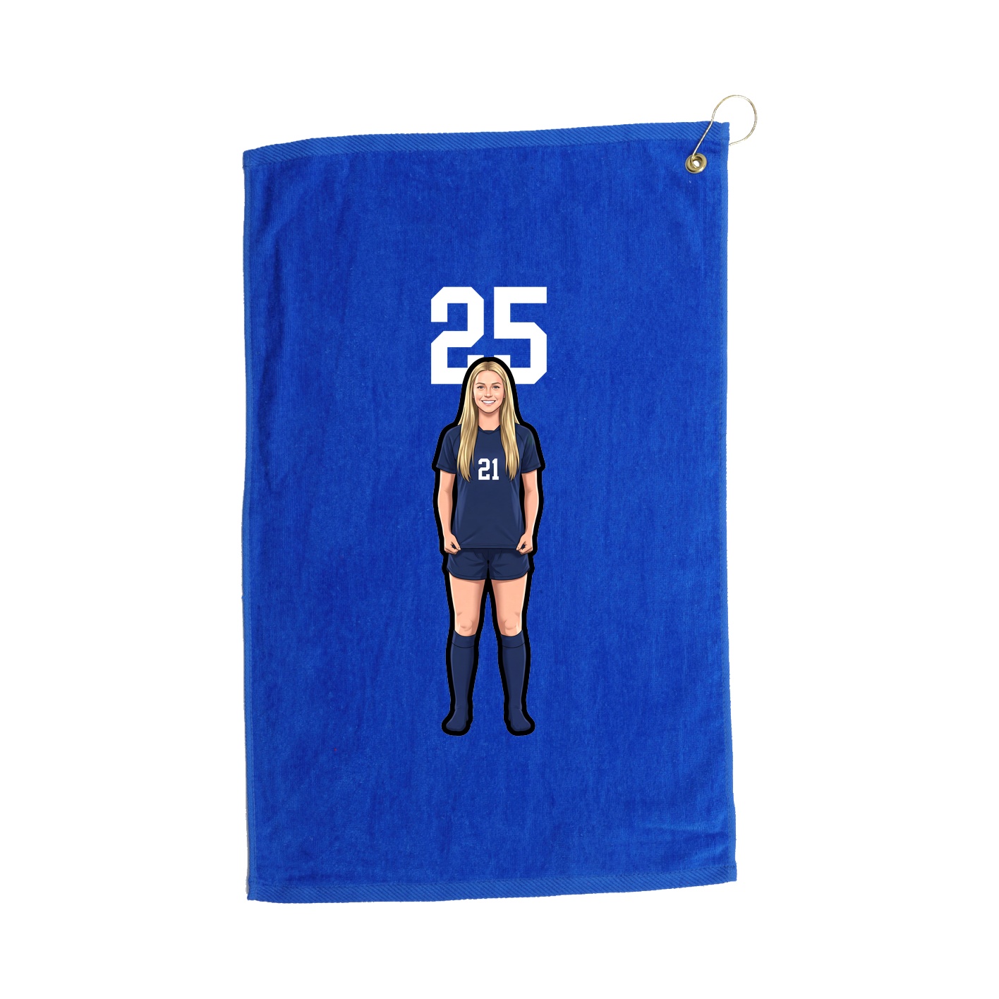Golf Towel — Number Top in Royal