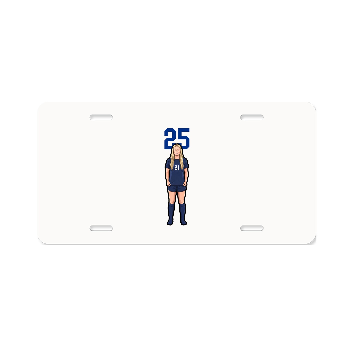 License Plate — Number Top in Classic