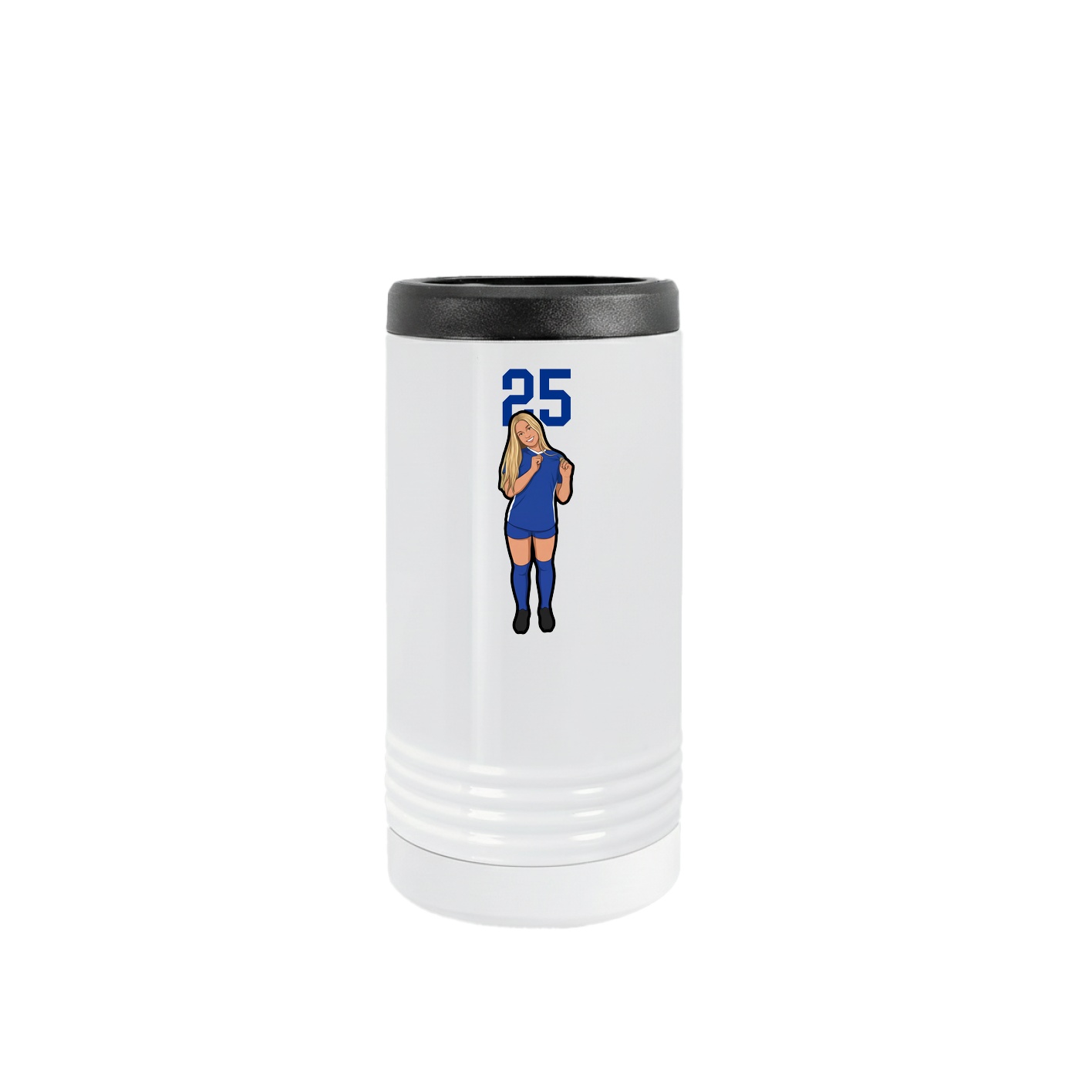 Slim Beverage Holder — Number Top in White