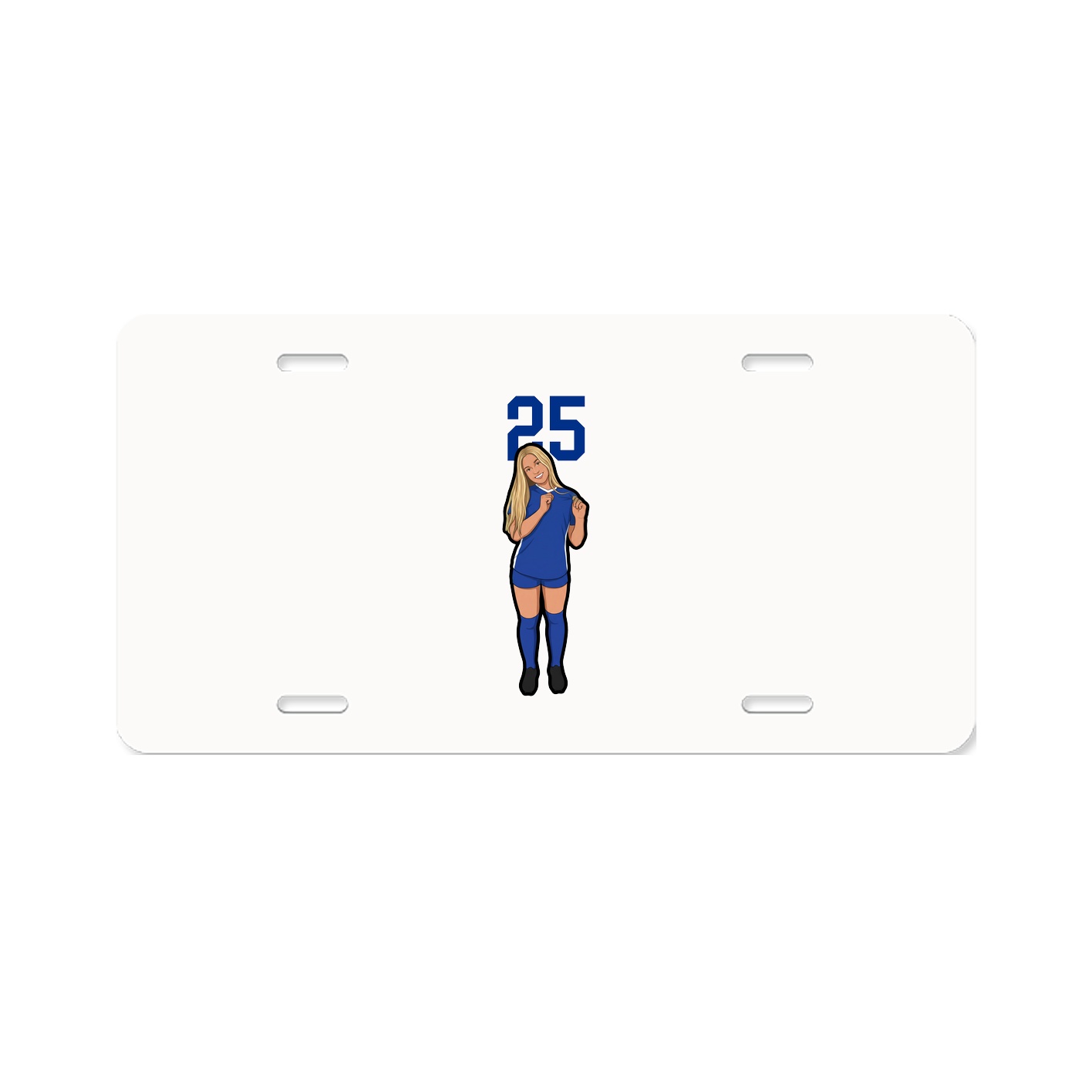 License Plate — Number Top in Classic