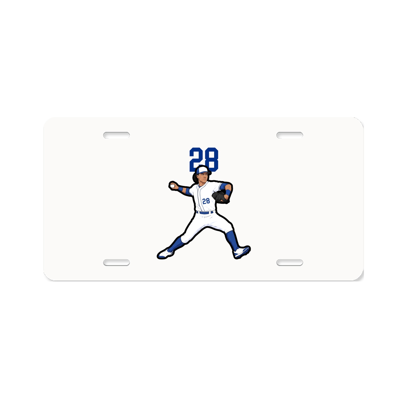 License Plate — Number Top in Classic