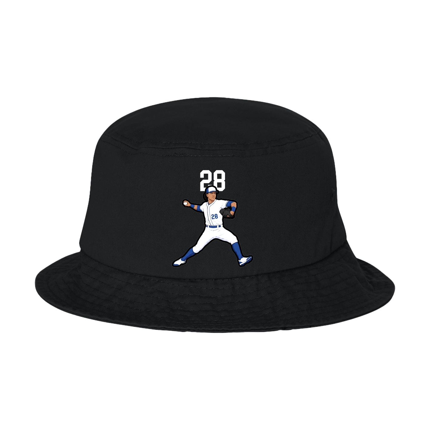 Bucket Cap — Number Top in Black
