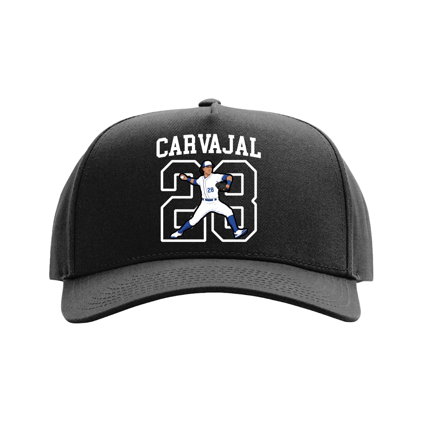 Full Fabric Five-Panel Champ Cap — Shirsey in Black