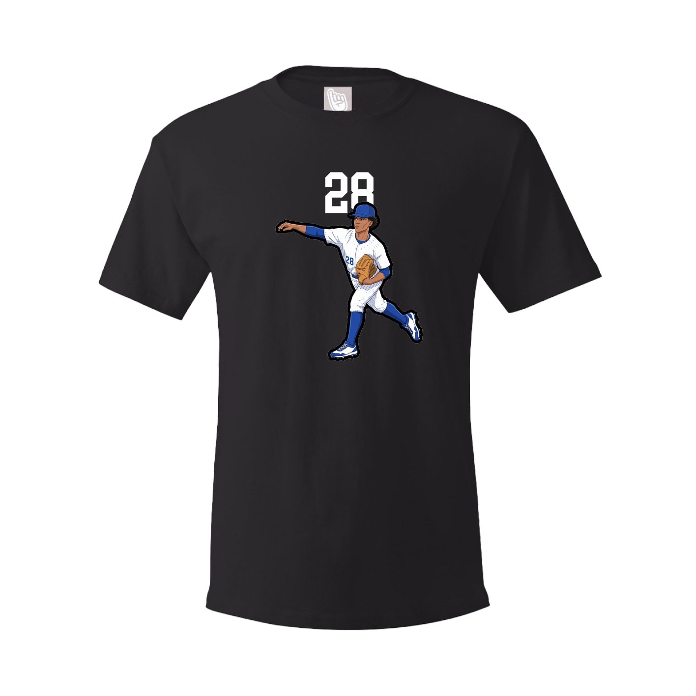 Youth Tee — Number Top in Black