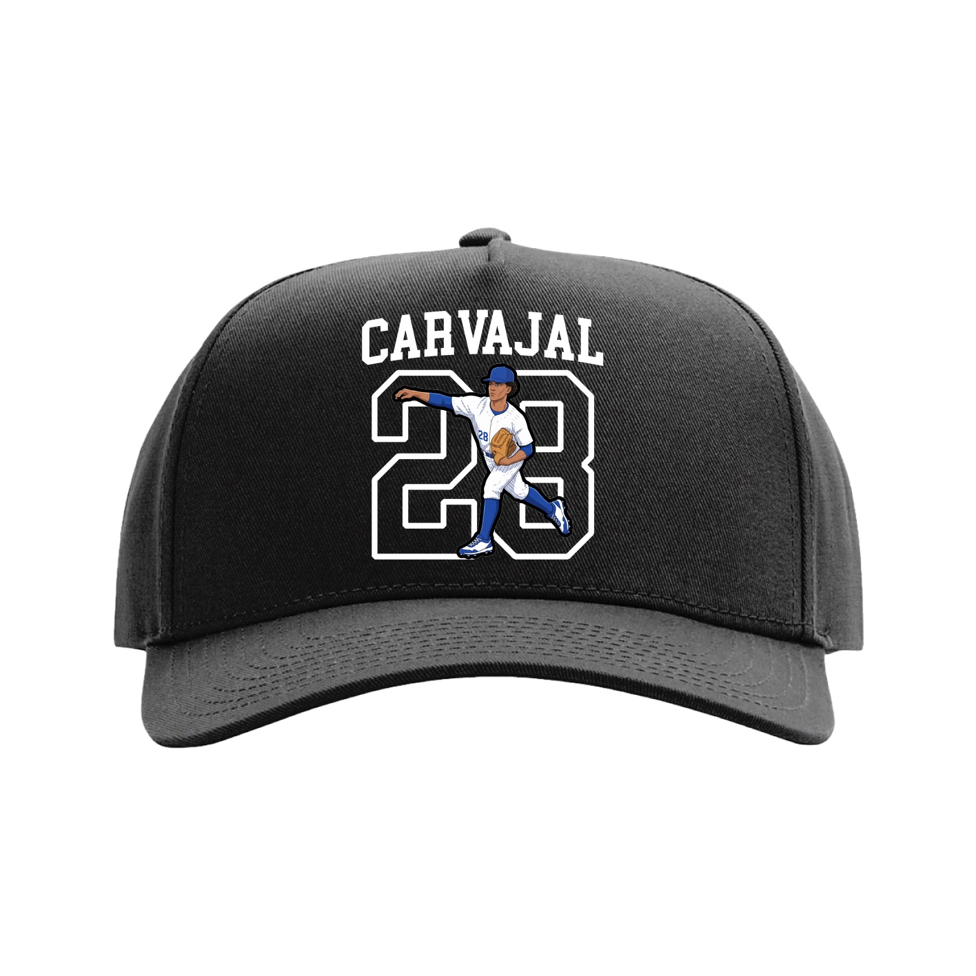 Full Fabric Five-Panel Champ Cap — Shirsey in Black