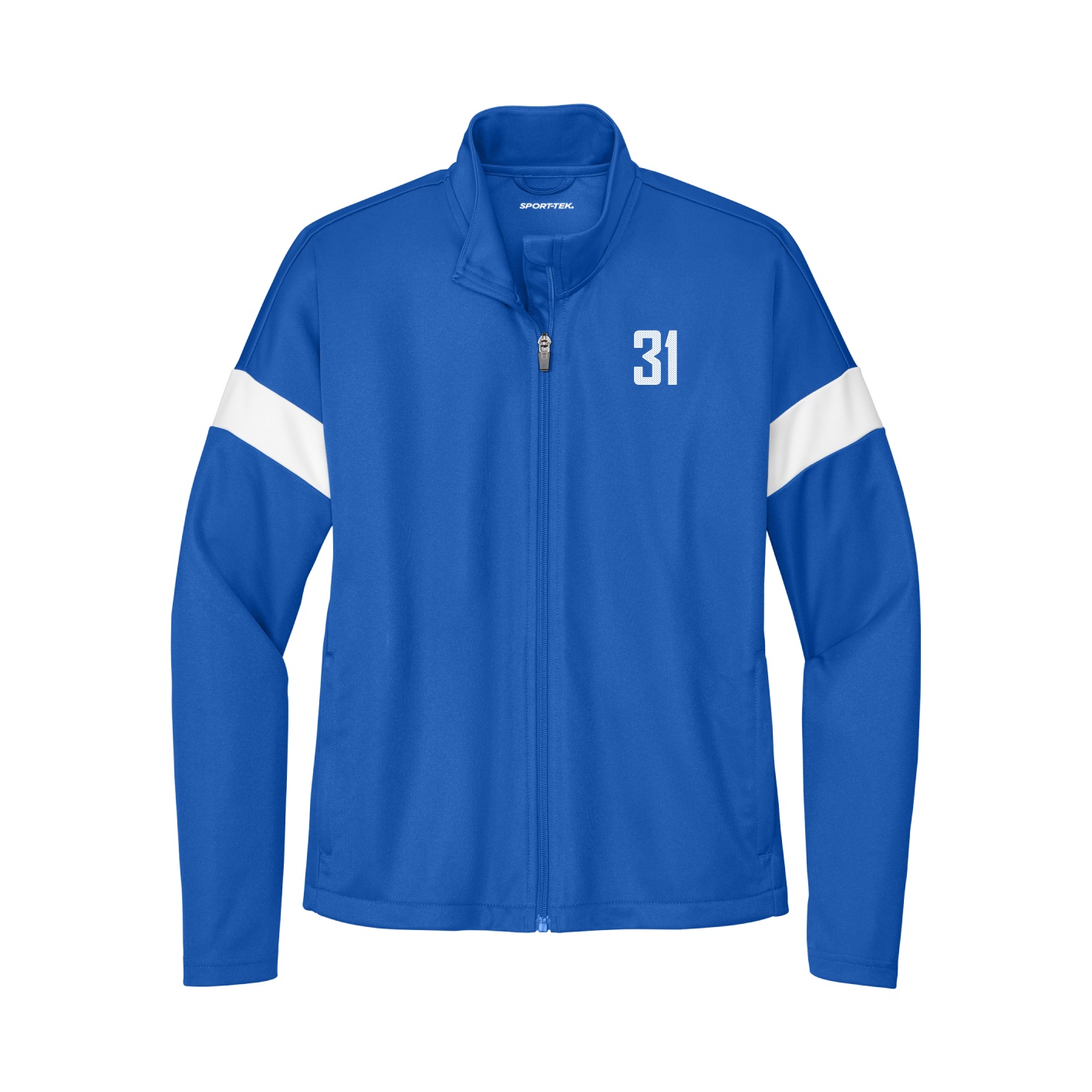 Womens Team Travel Full-Zip Jacket — Front Shirsy in Royal/White