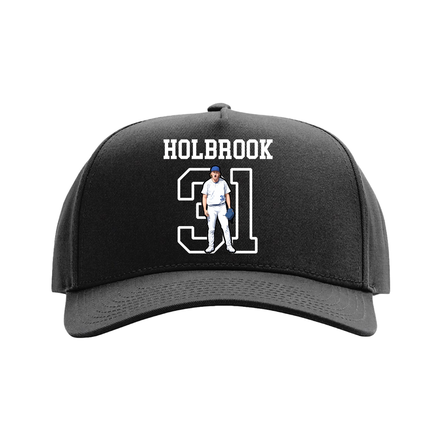 Full Fabric Five-Panel Champ Cap — Shirsey in Black