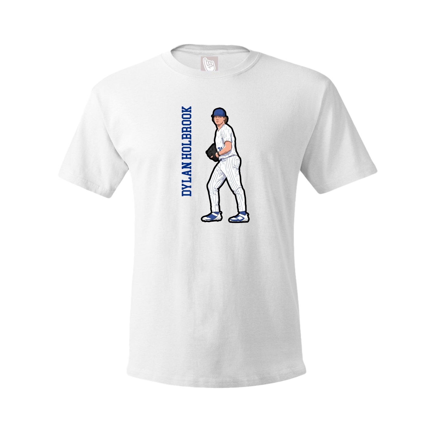 Youth Tee — Name Vertical in White