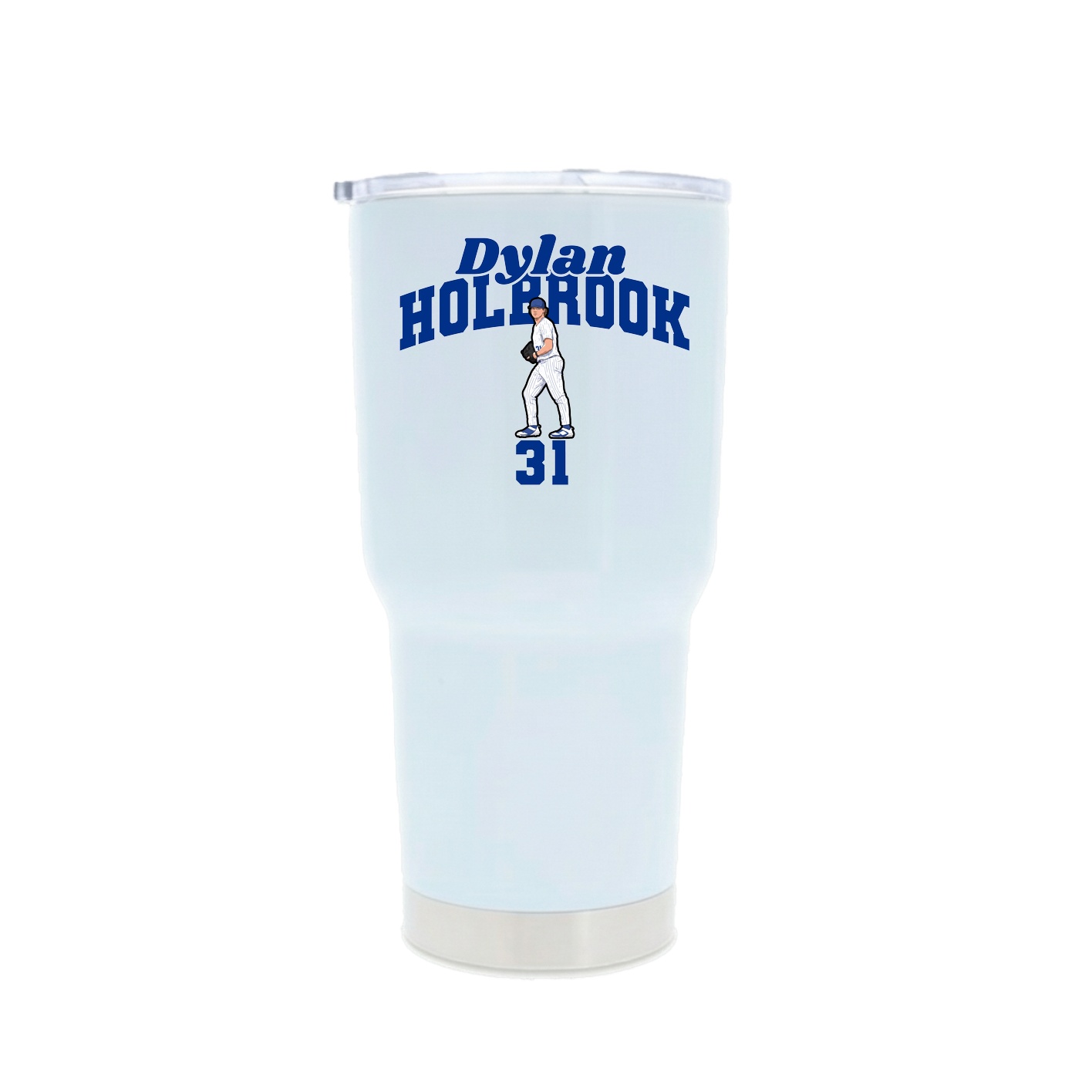 30oz Stainless Steel Tumbler — Signature Arch in White