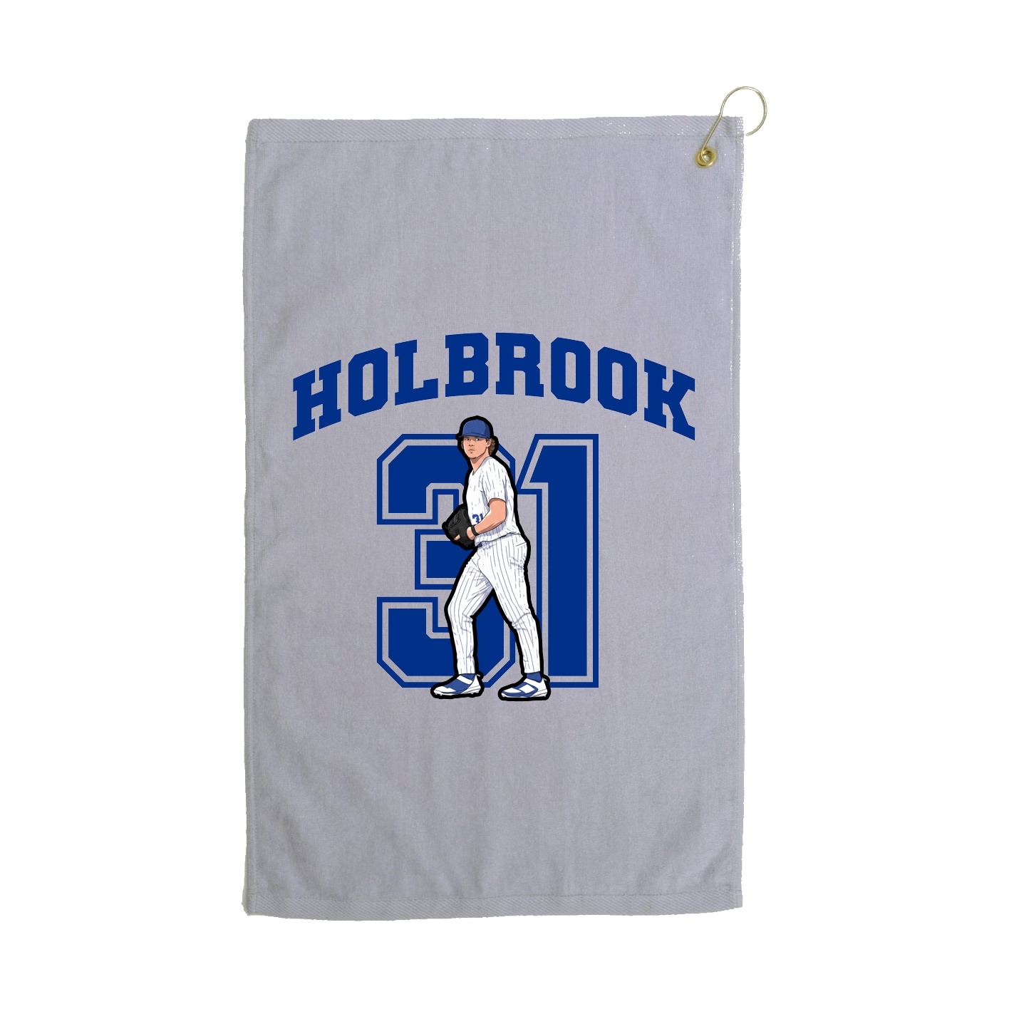 Golf Towel — Number in Grey