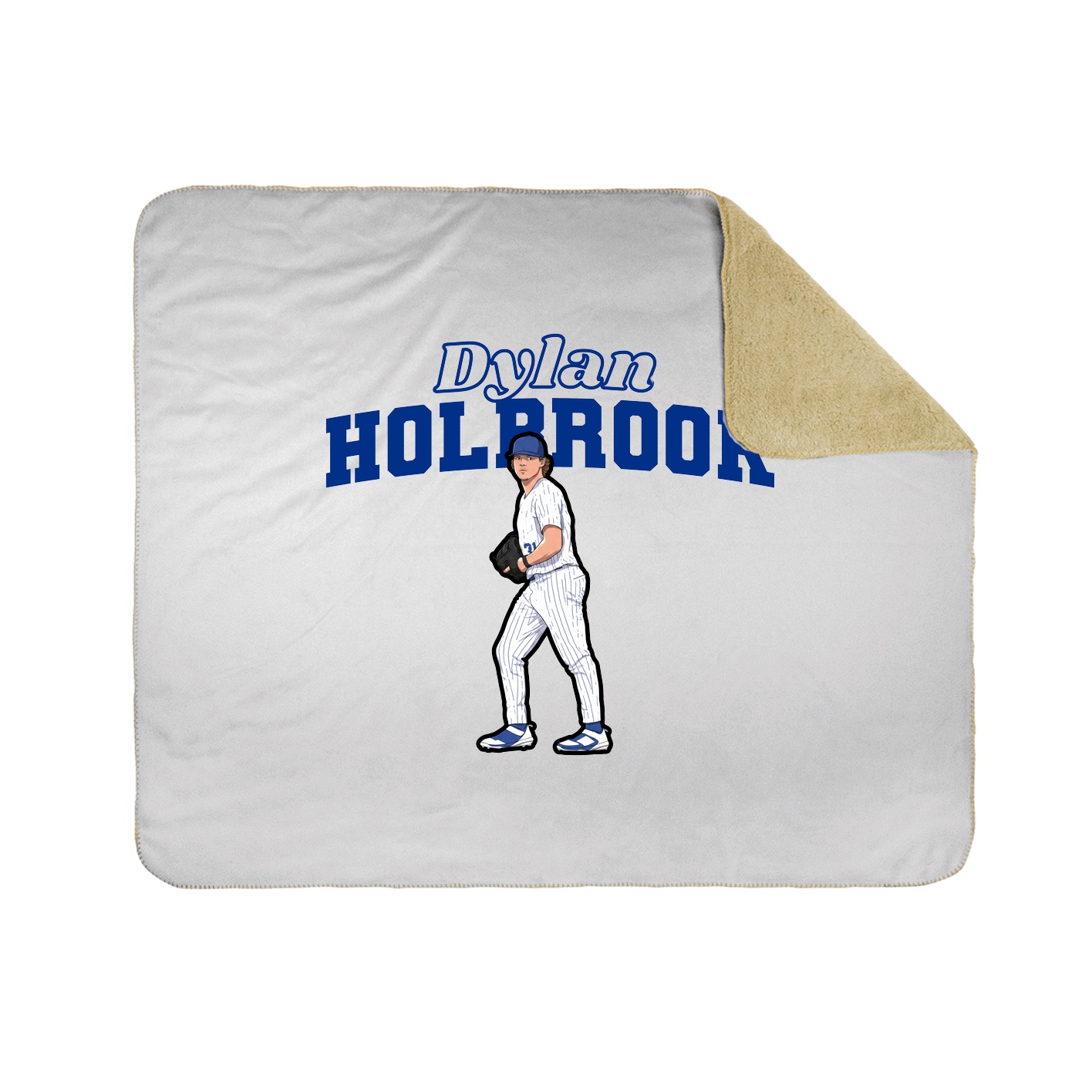 Throw Blanket — Name Arch in White