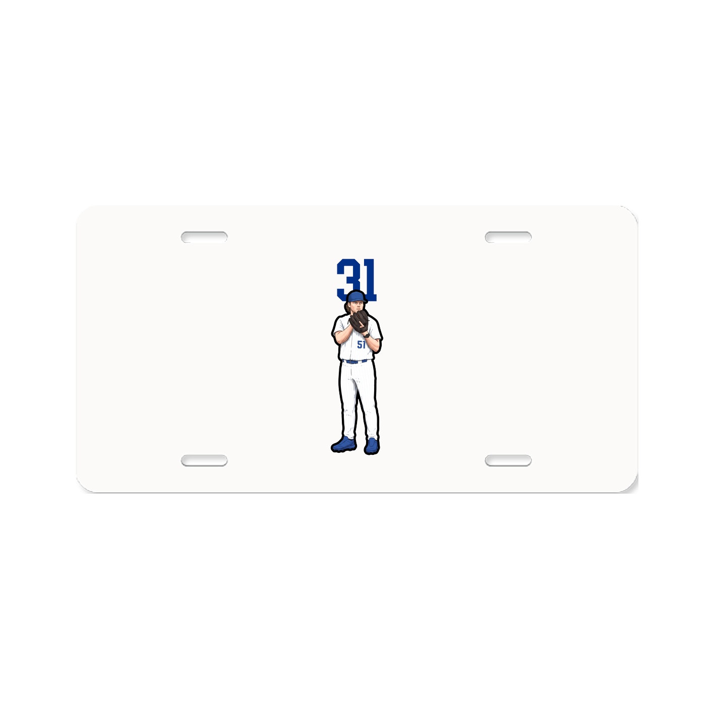 License Plate — Number Top in Classic