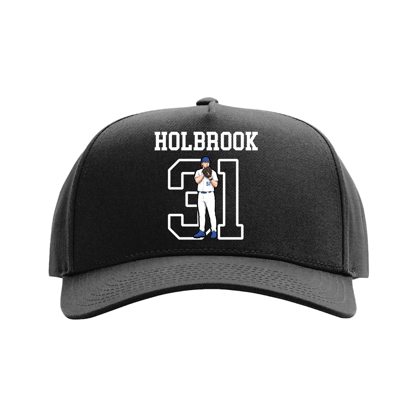 Full Fabric Five-Panel Champ Cap — Shirsey in Black