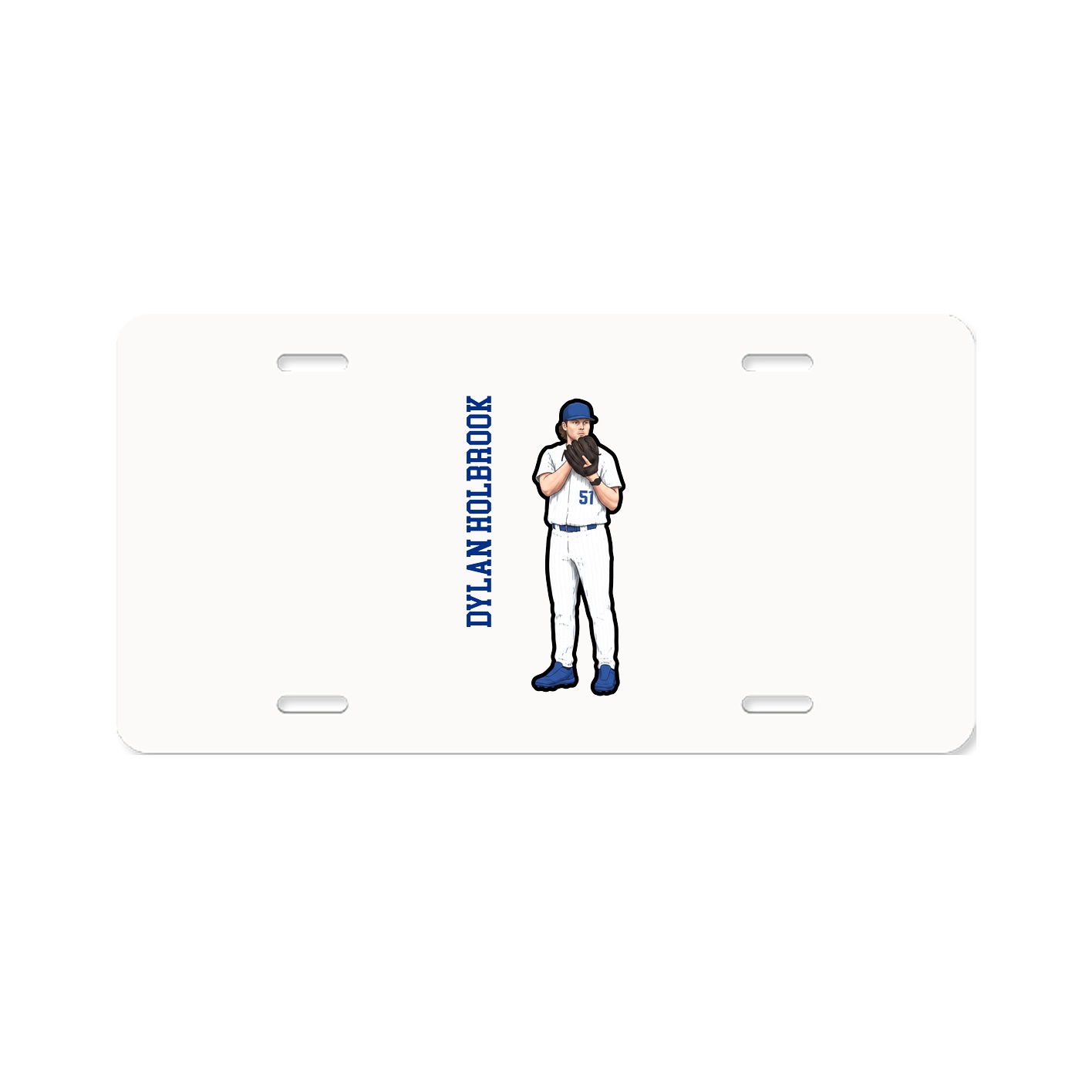 License Plate — Name Vertical in Classic