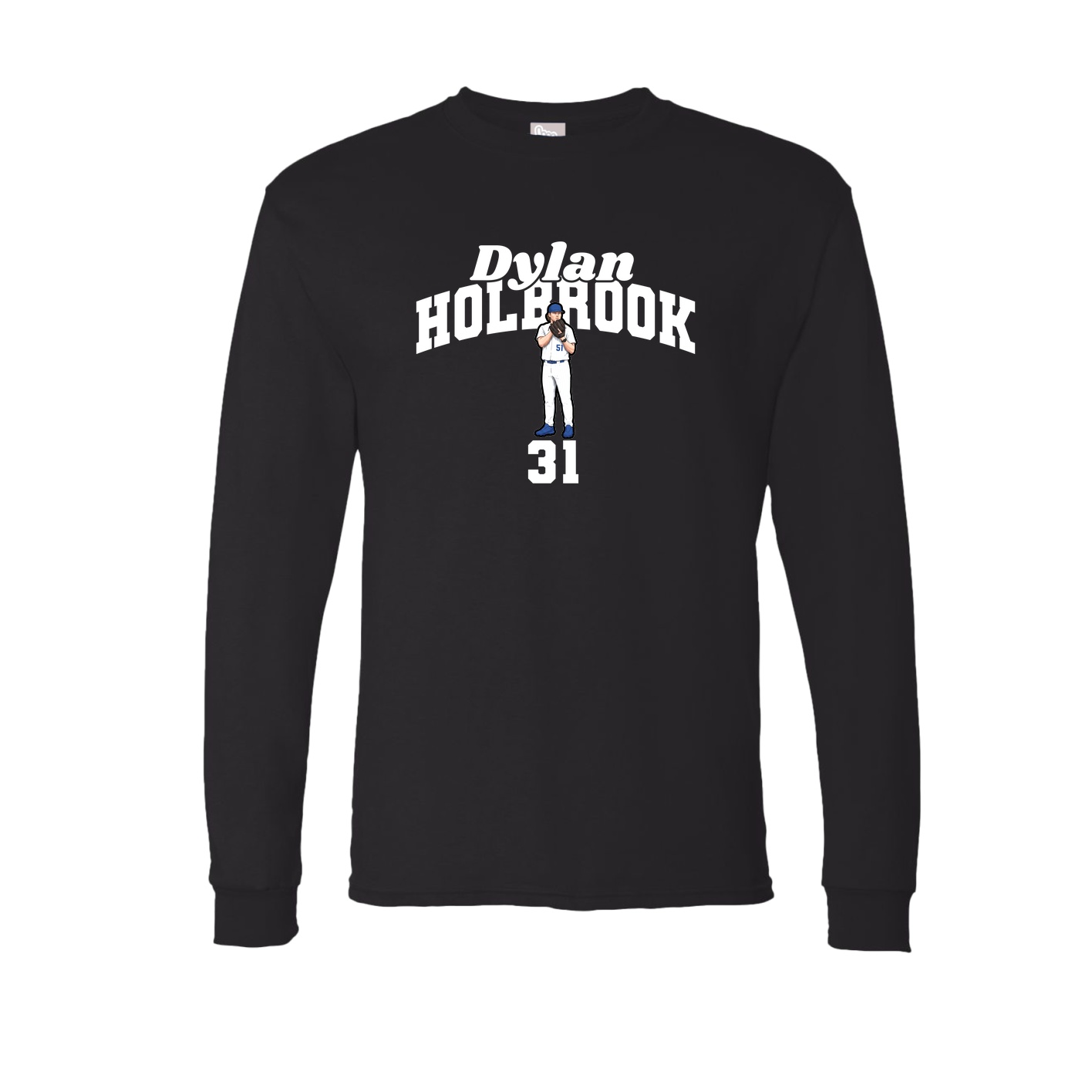Long Sleeve Tee — Signature Arch in Black