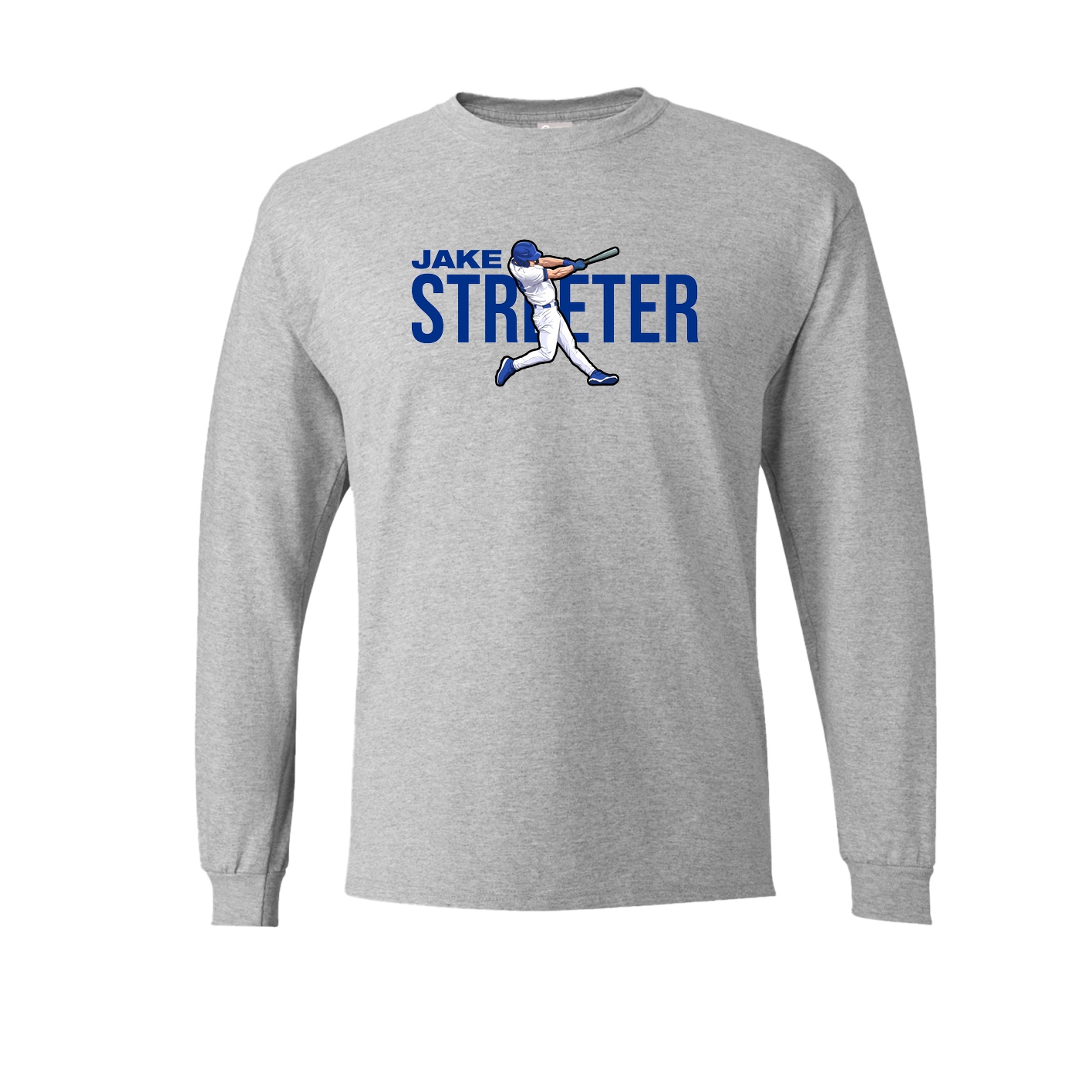 Long Sleeve Tee — Player Name in Grey