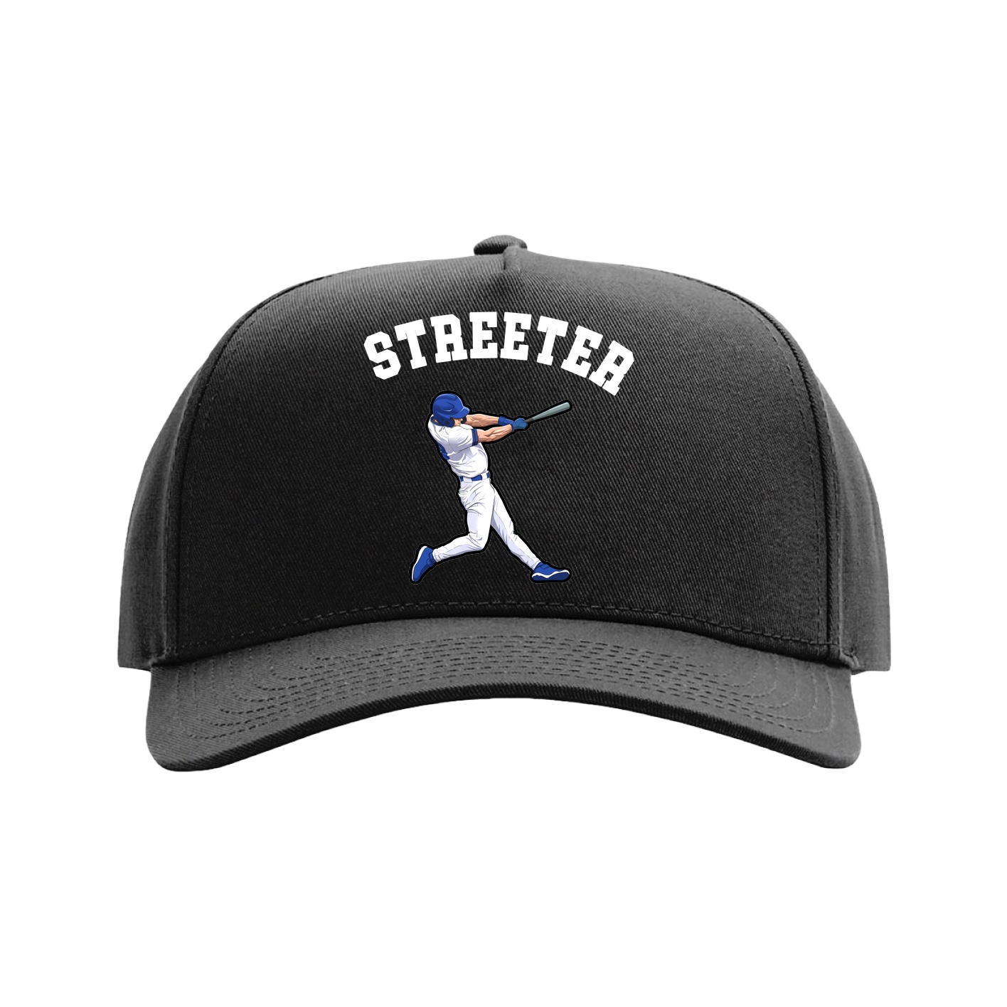 Full Fabric Five-Panel Champ Cap — Shirsey Arch in Black