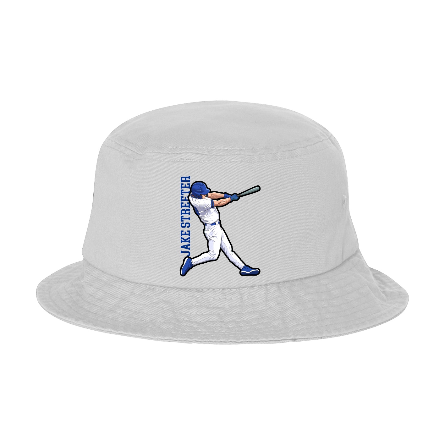 Bucket Cap — Name Vertical in White