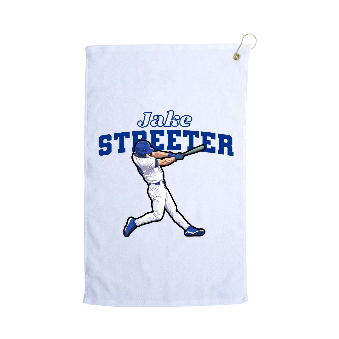 Golf Towel — Name Arch in White