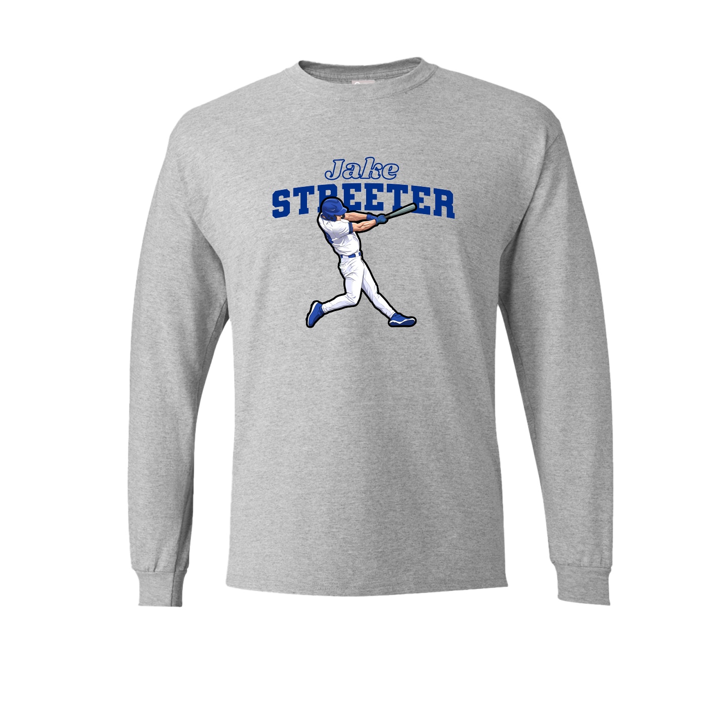 Long Sleeve Tee — Name Arch in Grey