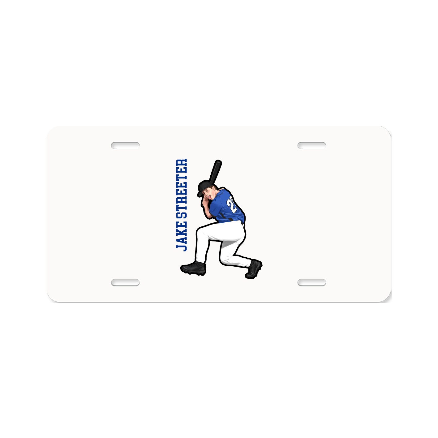 License Plate — Name Vertical in Classic