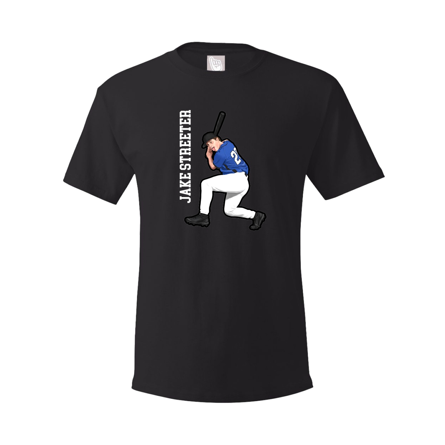 Youth Tee — Name Vertical in Black