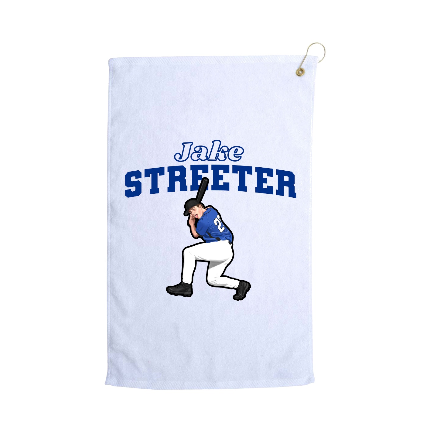 Golf Towel — Name Arch in White