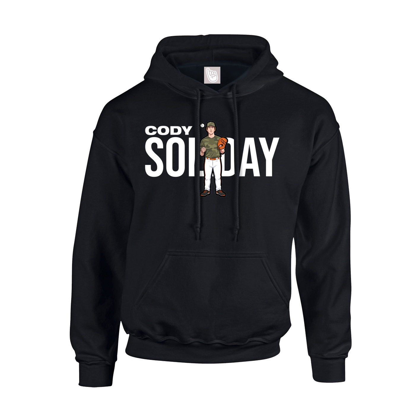 Youth Hoodie — Player Name in Black