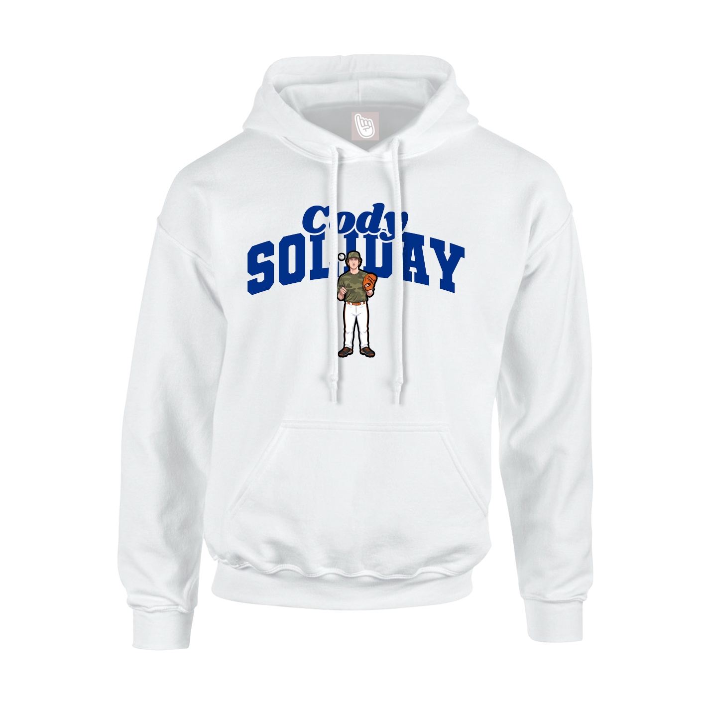 Hoodie — Signature Arch in White
