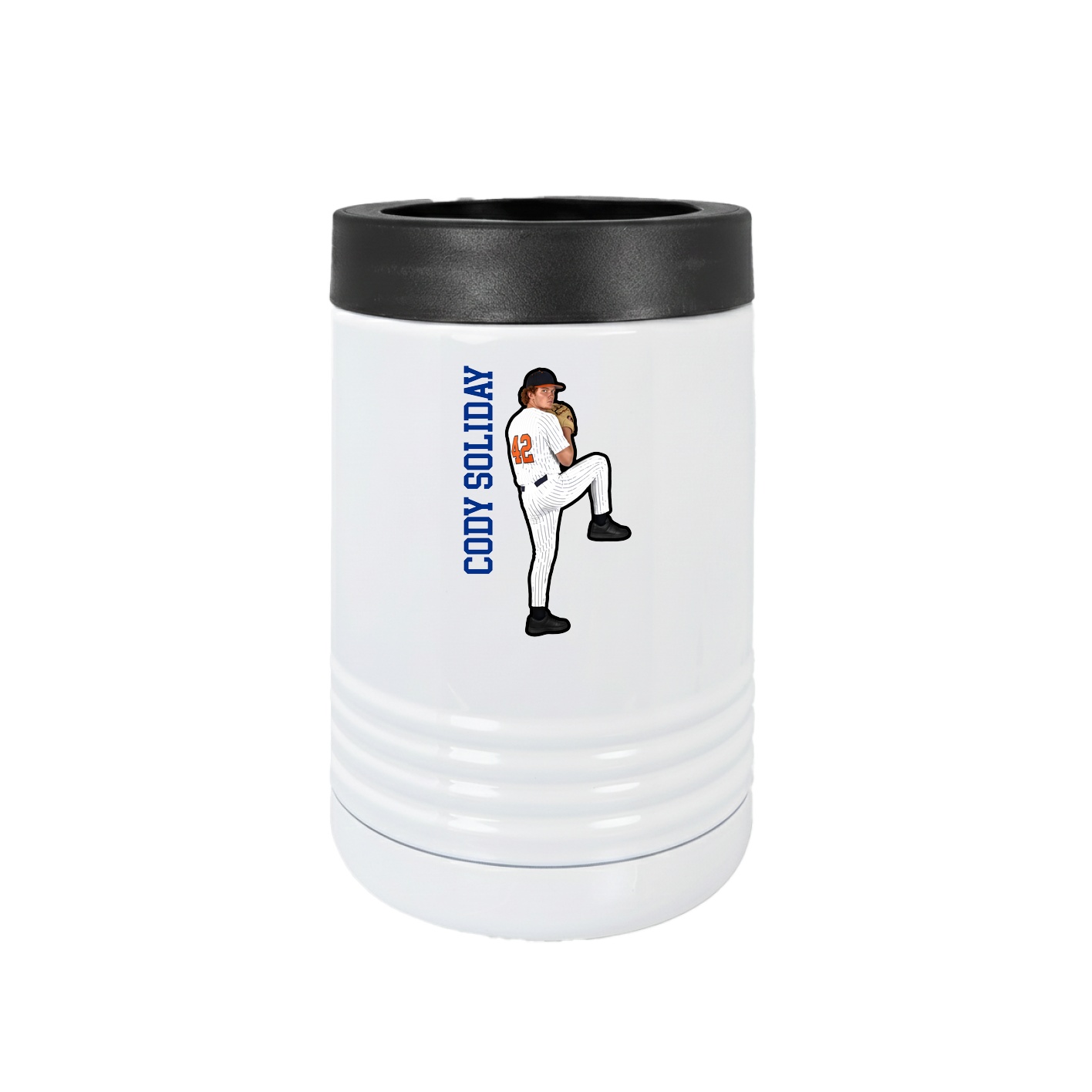 Beverage Holder — Name Vertical in White