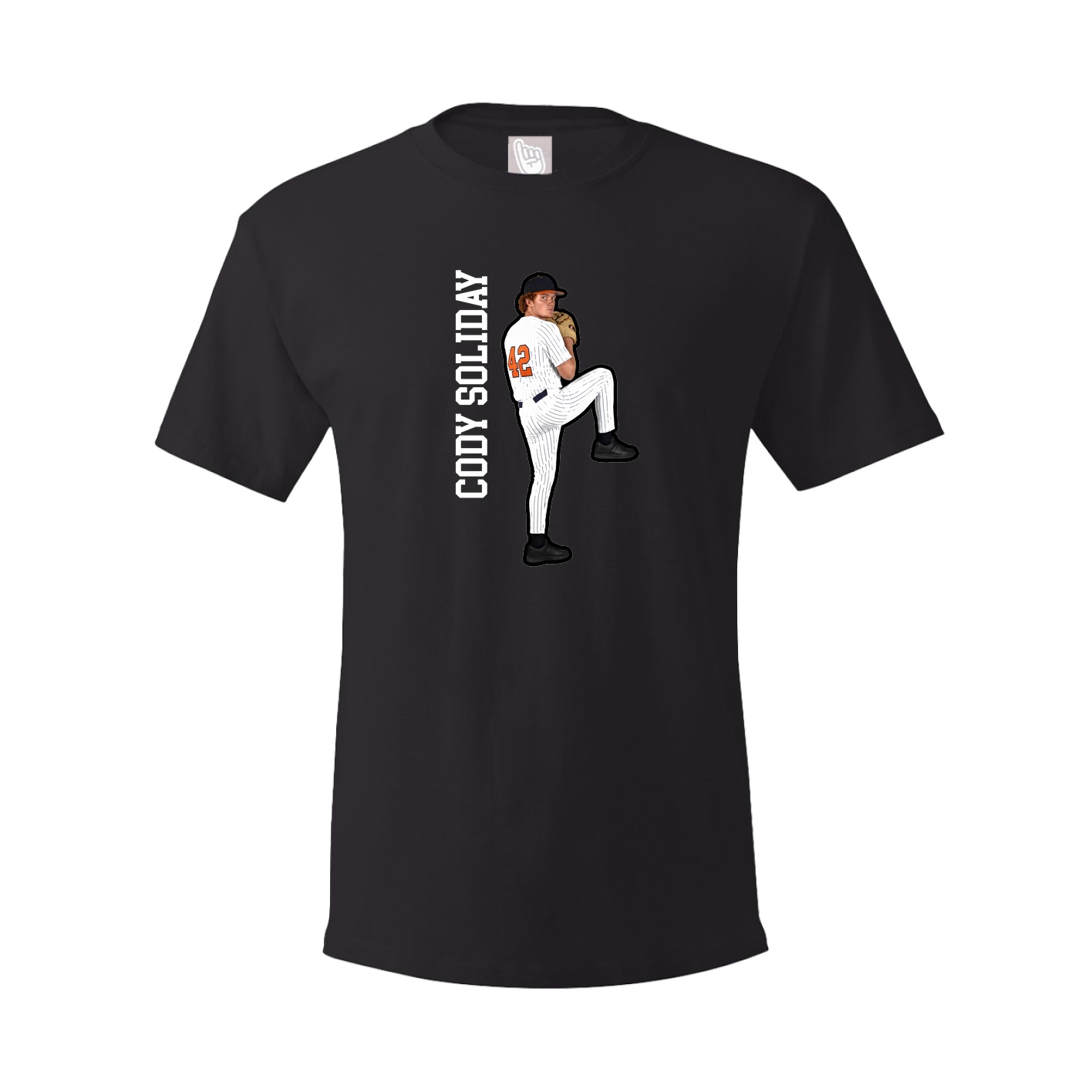 Youth Tee — Name Vertical in Black