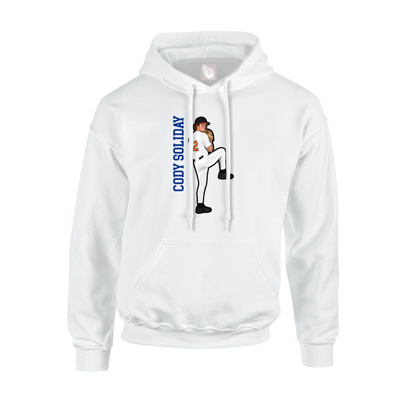 Hoodie — Name Vertical in White