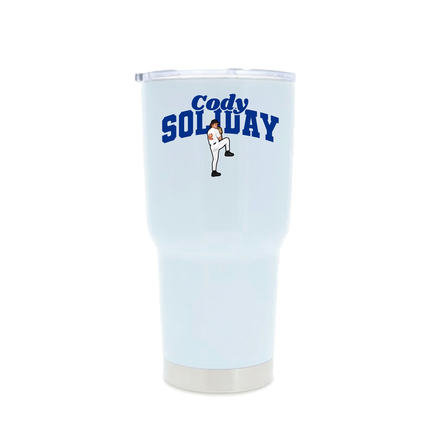 30oz Stainless Steel Tumbler — Signature Arch in White