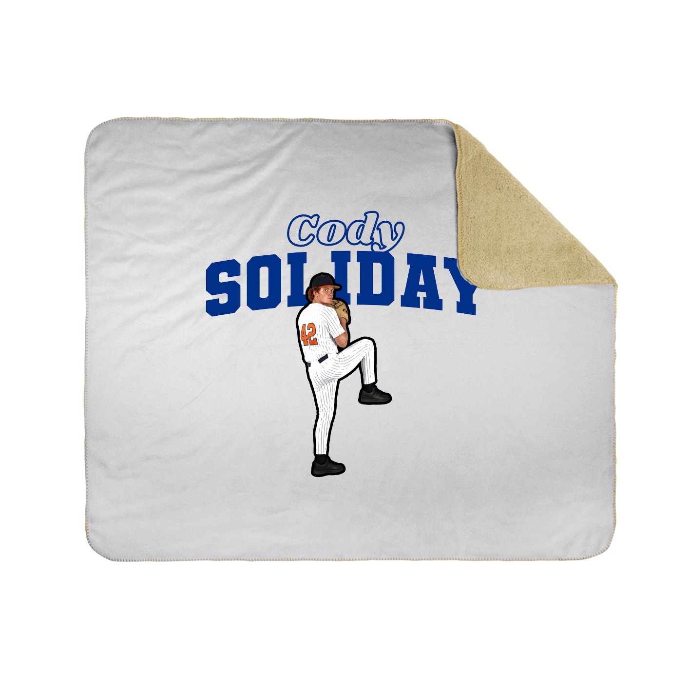 Throw Blanket — Name Arch in White