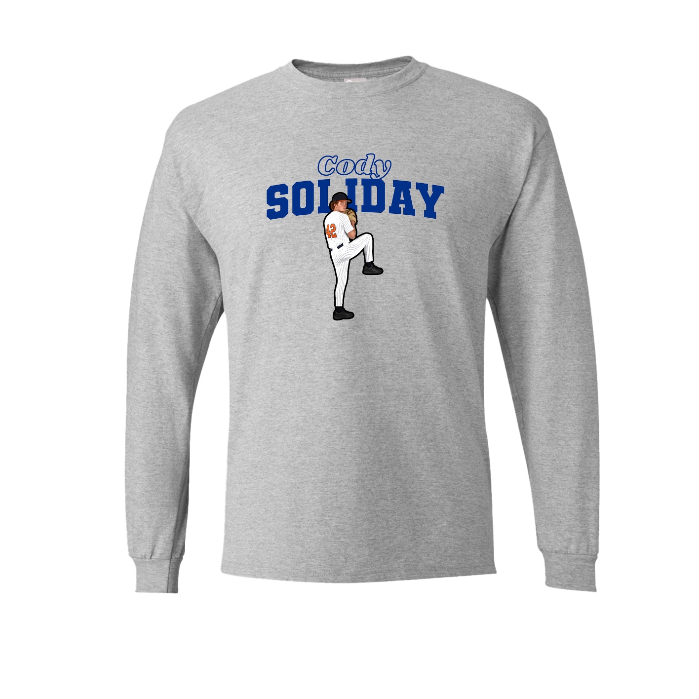 Long Sleeve Tee — Name Arch in Grey