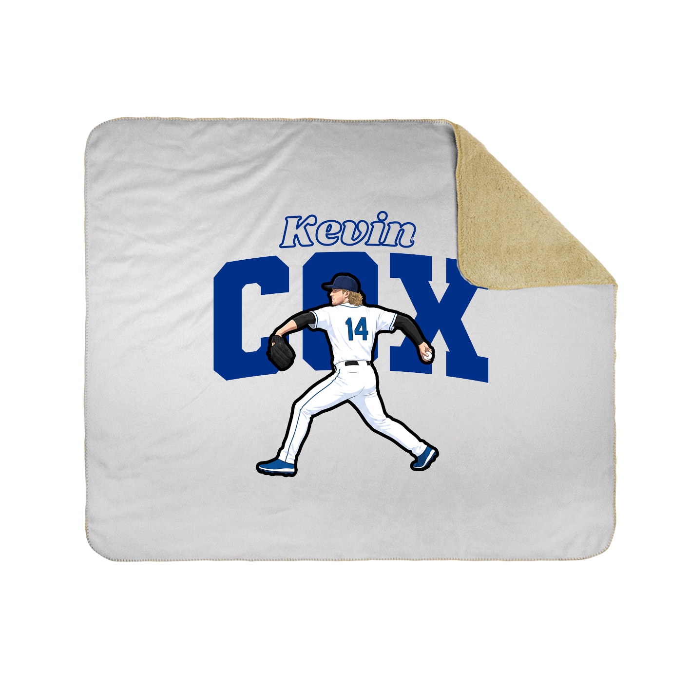 Throw Blanket — Name Arch in White