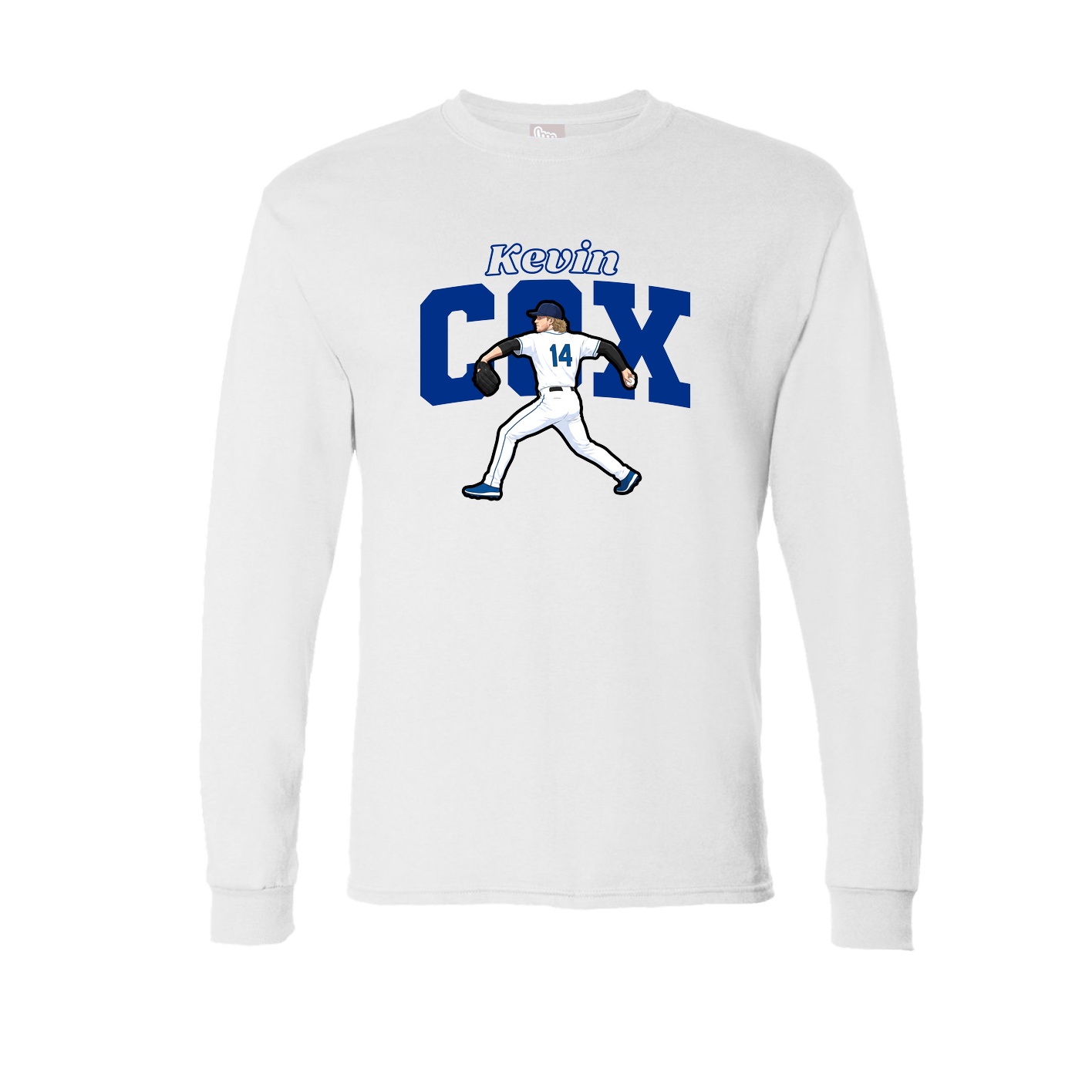 Long Sleeve Tee — Name Arch in White